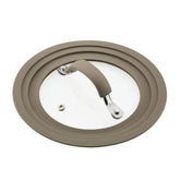 Small Universal Silicone-Rimmed Glass Lid, 6-8.5"
