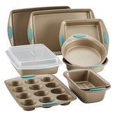 10-Piece Nonstick Bakeware Set Agave Blue