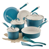 13-Piece Cucina Ceramic Nonstick Cookware Set Marine Blue