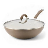 Cucina Ceramic Nonstick Stir Fry Pan Hazelnut