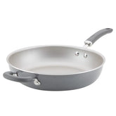 Create Delicious Nonstick Induction Deep Frying Pans Gray Shimmer 12.5-Inch