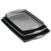 3-Piece Nonstick Sheet Pan Set Gray