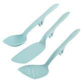 3-Piece Lazy Spoon and Turner Set Light Blue