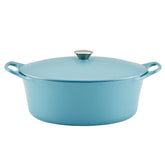 6.5-Quart NITRO Cast Iron Dutch Oven Agave Blue