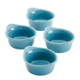 4-Piece 3.7-Oz. Ceramic Dippers Agave Blue