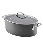 8-Quart Professional Nonstick Oval Hard Anodized Stockpot Gray