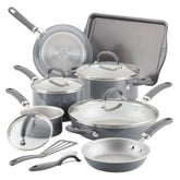 13-Piece Create Delicious Nonstick Induction Cookware Set Gray