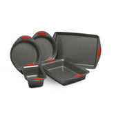 6-Piece Nonstick Bakeware Set Red