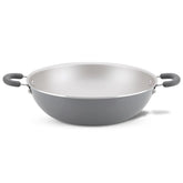 14.25-Inch Create Delicious Nonstick Induction Wok Gray Shimmer