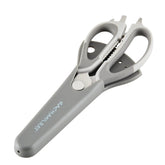 Multi Shear Kitchen Scissors with Herb Stripper and Sheath Gray