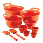 10-Piece Mix, Measure, and Utensil Set Orange