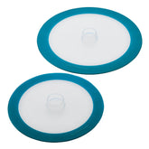 2-Piece Silicone Suction Lid Set Teal