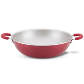 14.25-Inch Create Delicious Nonstick Induction Wok Red Shimmer