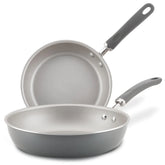 9.5-Inch and 11.75-Inch Create Delicious Nonstick Induction Frying Pans Gray Shimmer