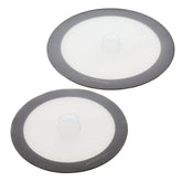 2-Piece Silicone Suction Lid Set Dark Gray