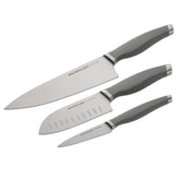 3-Piece Assorted Cutlery Knife Set Gray