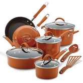 12-Piece Cucina Nonstick Cookware Set Pumpkin Orange