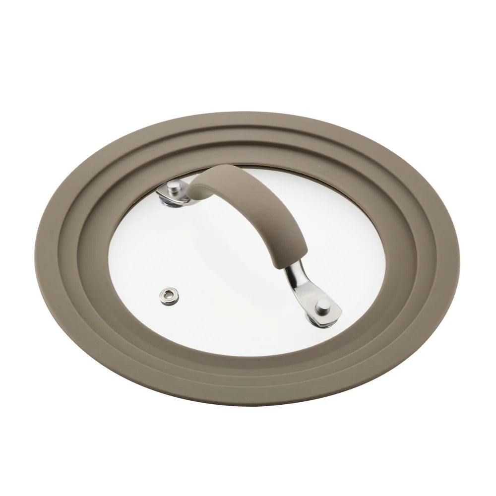 Small Universal Silicone-Rimmed Glass Lid, 6-8.5"