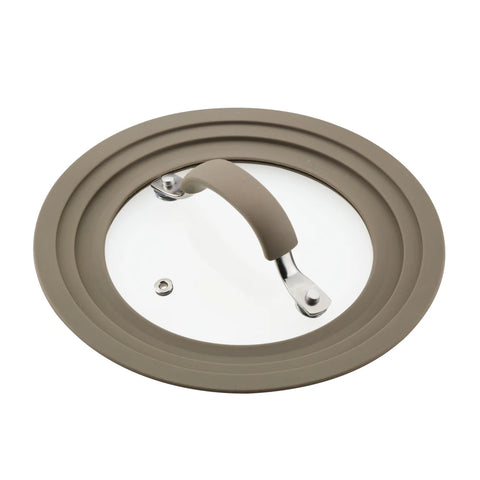 Small Universal Silicone-Rimmed Glass Lid, 6-8.5"
