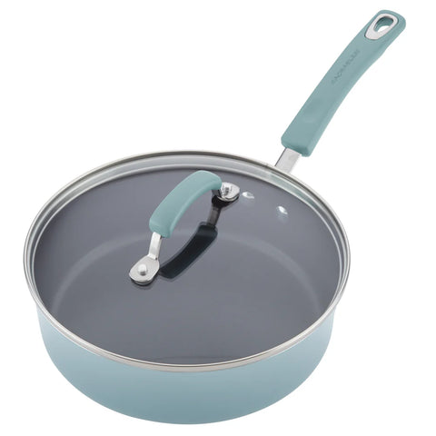 14-Piece Classic Brights Nonstick Cookware Set Sky Blue