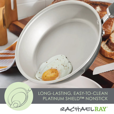 13-Piece Create Delicious Nonstick Induction Cookware Set Gray Shimmer