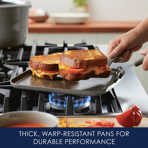 11-Inch Cook + Create Nonstick Square Griddle Pan Gray