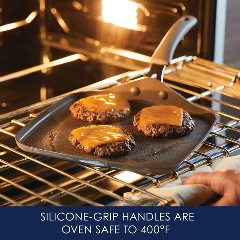 11-Inch Cook + Create Nonstick Square Griddle Pan Gray