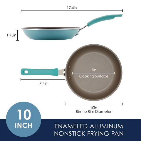 Cook + Create Nonstick Frying Pans 10-Inch Agave Blue