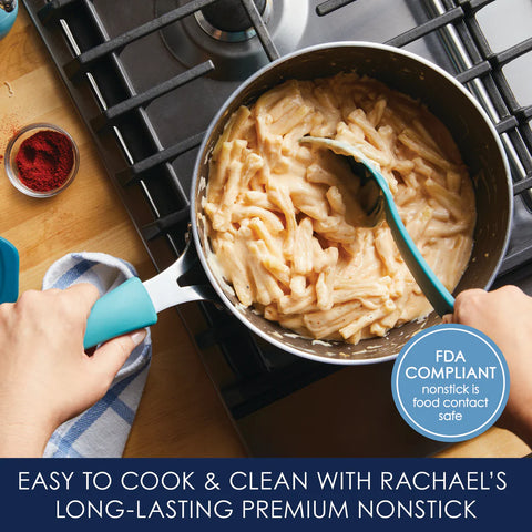 3-Quart Cook + Create Nonstick Saucier Pan Agave Blue