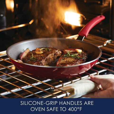 Cook + Create Nonstick Frying Pans 12.5-Inch Red