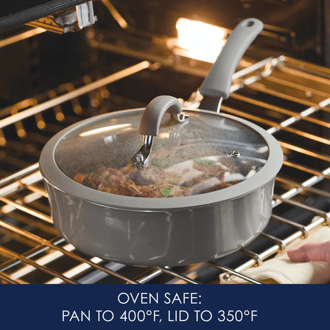 3-Quart Cook + Create Nonstick Sauté Pan with Lid Gray