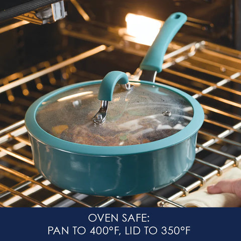3-Quart Cook + Create Nonstick Sauté Pan with Lid Agave Blue