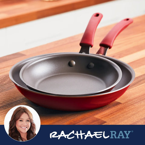 2-Piece Cook + Create Nonstick Frying Pan Set Red