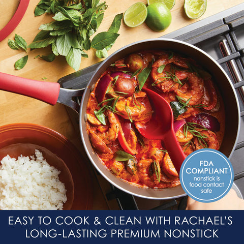 3-Quart Cook + Create Nonstick Sauté Pan with Lid Red