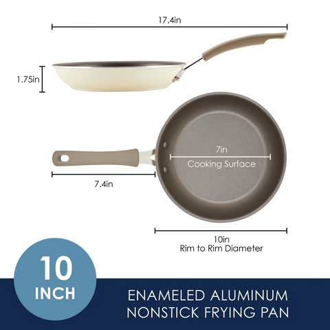 Cook + Create Nonstick Frying Pans 10-Inch Almond