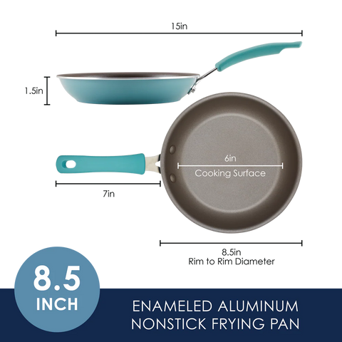 Cook + Create Nonstick Frying Pans 8.5-Inch Agave Blue