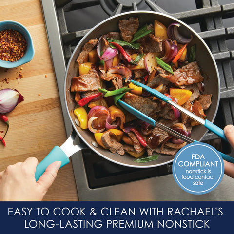 10.5-Inch Cook + Create Nonstick Open Stir Fry Agave Blue