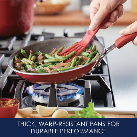 Cook + Create Nonstick Frying Pans 8.5-Inch Red