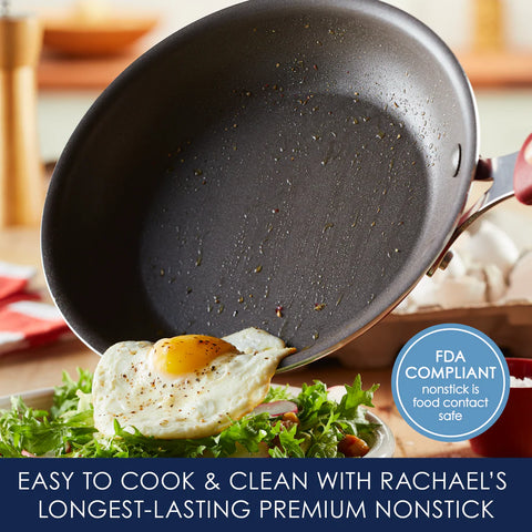 Cook + Create Nonstick Frying Pans 8.5-Inch Red