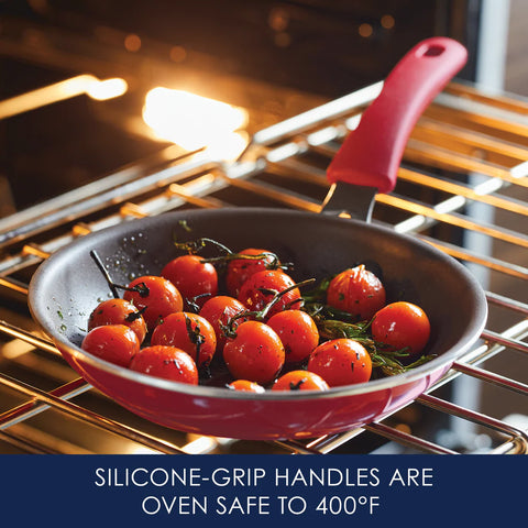 Cook + Create Nonstick Frying Pans 8.5-Inch Red