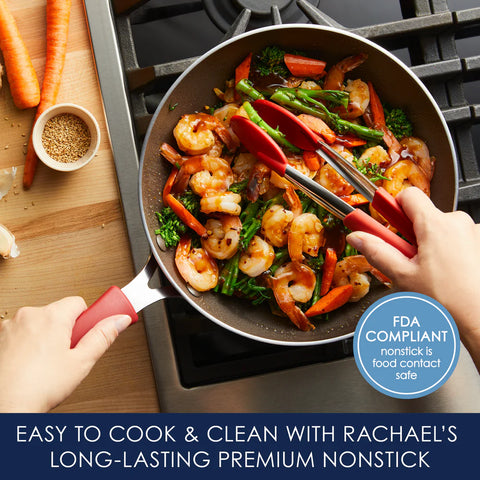 10.5-Inch Cook + Create Nonstick Open Stir Fry Red