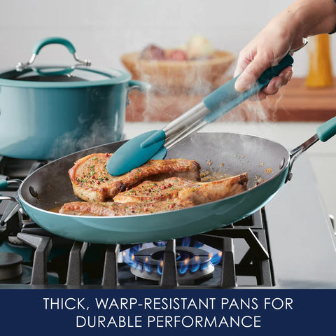 Cook + Create Nonstick Frying Pans 14-Inch Agave Blue