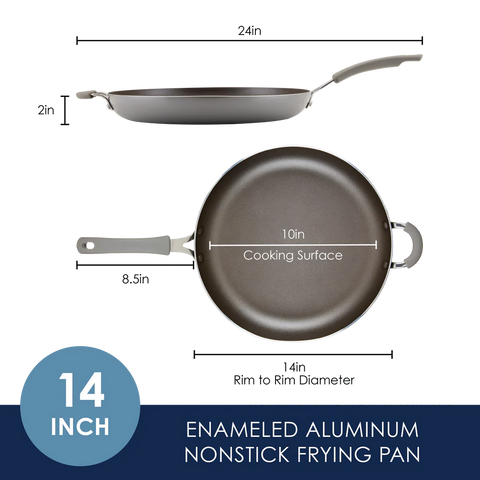 Cook + Create Nonstick Frying Pans 14-Inch Gray