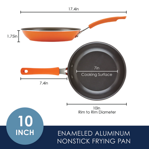 Cook + Create Nonstick Frying Pans 10-Inch Orange