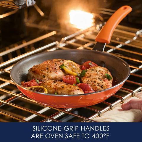 Cook + Create Nonstick Frying Pans 10-Inch Orange