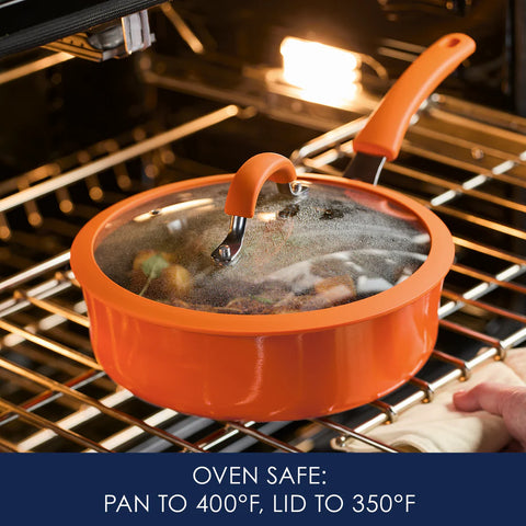 3-Quart Cook + Create Nonstick Sauté Pan with Lid Orange