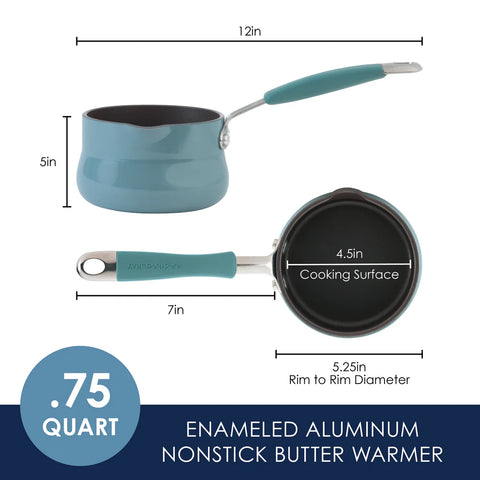 .75-Quart Cucina Nonstick Butter Warmer Agave Blue