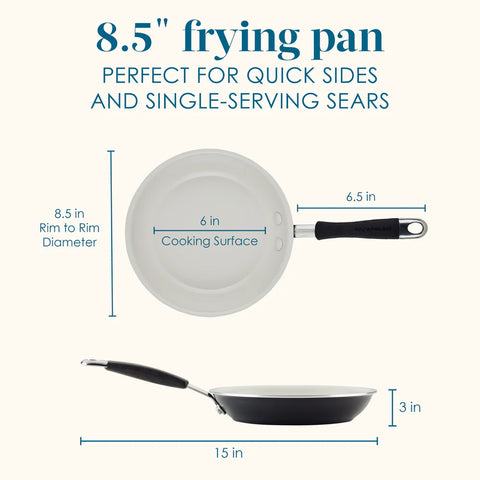 Cucina Ceramic Nonstick Frying Pan Peppercorn 8.5"
