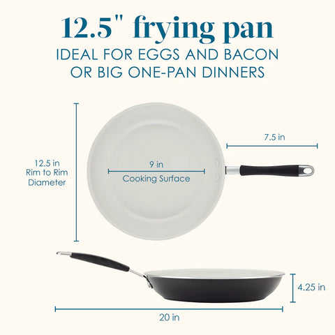 Cucina Ceramic Nonstick Frying Pan Peppercorn 12.5"