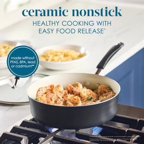 Cucina Ceramic Nonstick Saute Pan Peppercorn